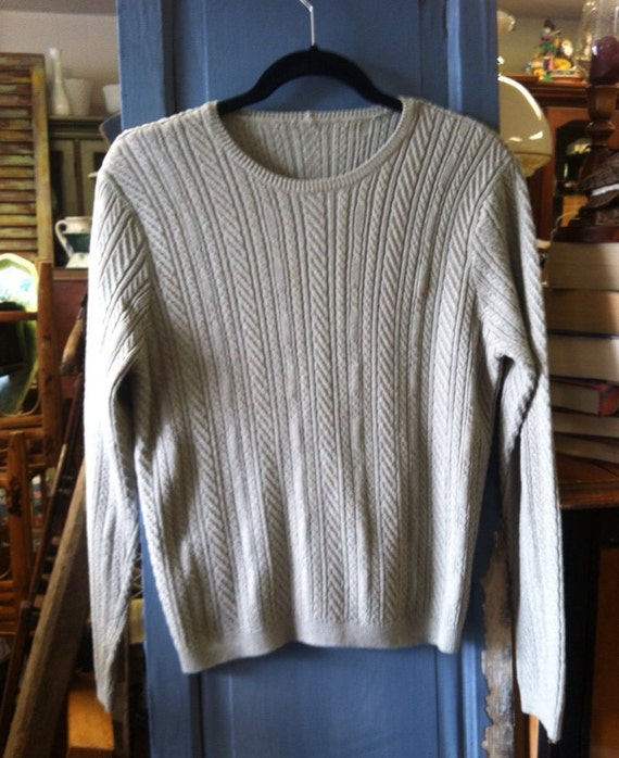 Sweater Baby Cable Pale Olive