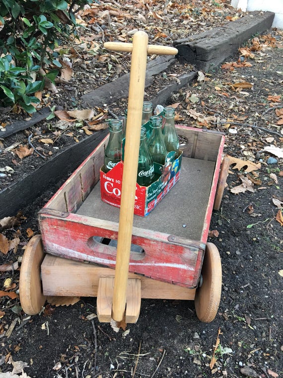 Coca Cola Crate Wagon With Santa Carton 6 Small Coke Bottles - Etsy
