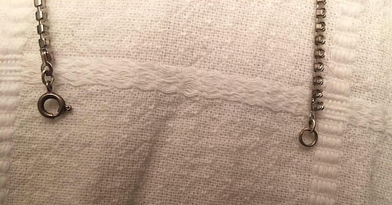 Necklace Rhinestone Tiny Squares - image 10