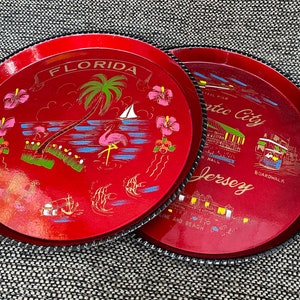 Two Plastic Souvenir Trays Atlantic City Florida image 3