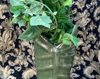Vase Wrapped Green Leaf