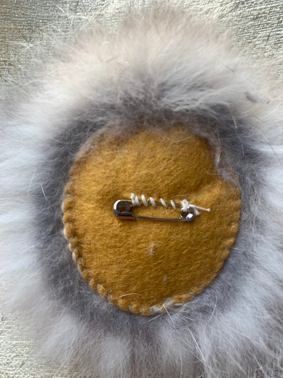 Eskimo Inuit Pin Real Fur - image 3