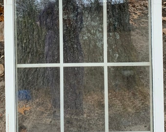 Window Wall Art Solid Wood 6 Panes