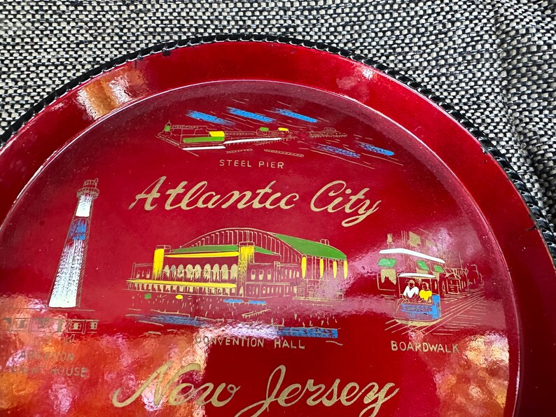 Two Plastic Souvenir Trays Atlantic City Florida image 4