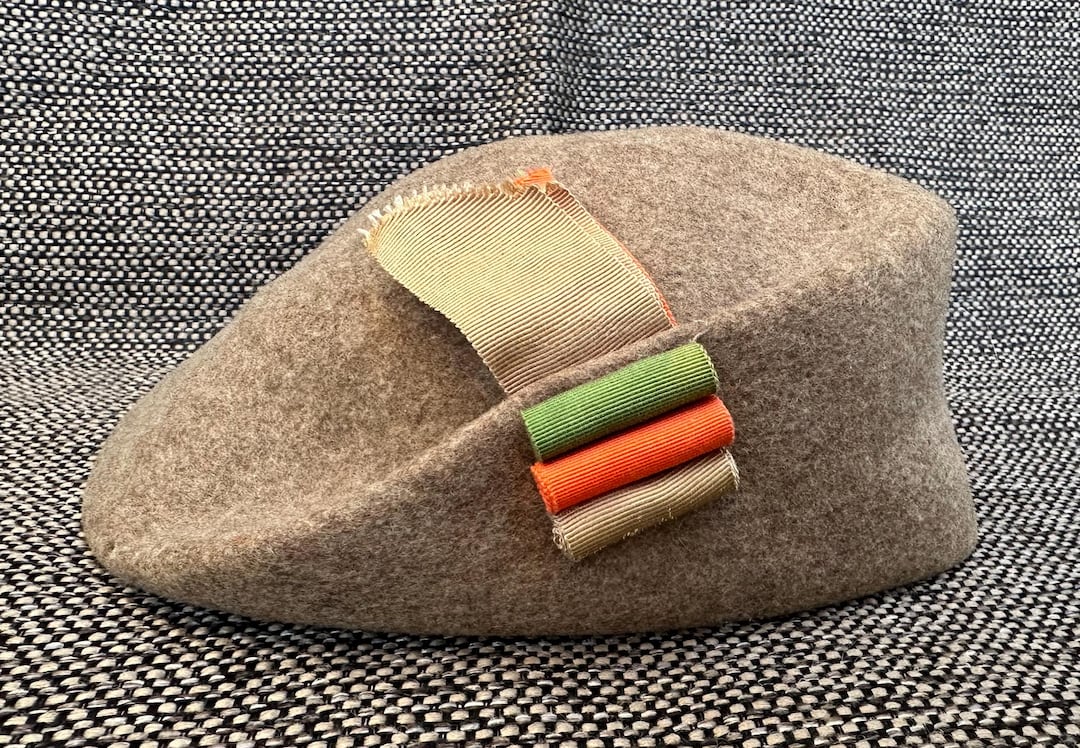 Ernie Wool Beret Brown Heather - Etsy
