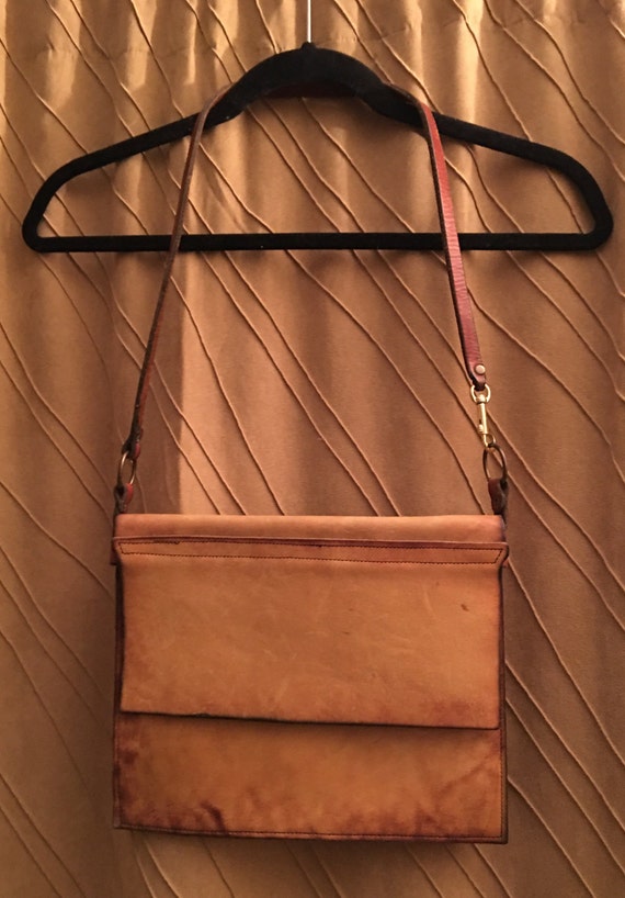 Crossbody Leather Envelope Saddle Style Bag