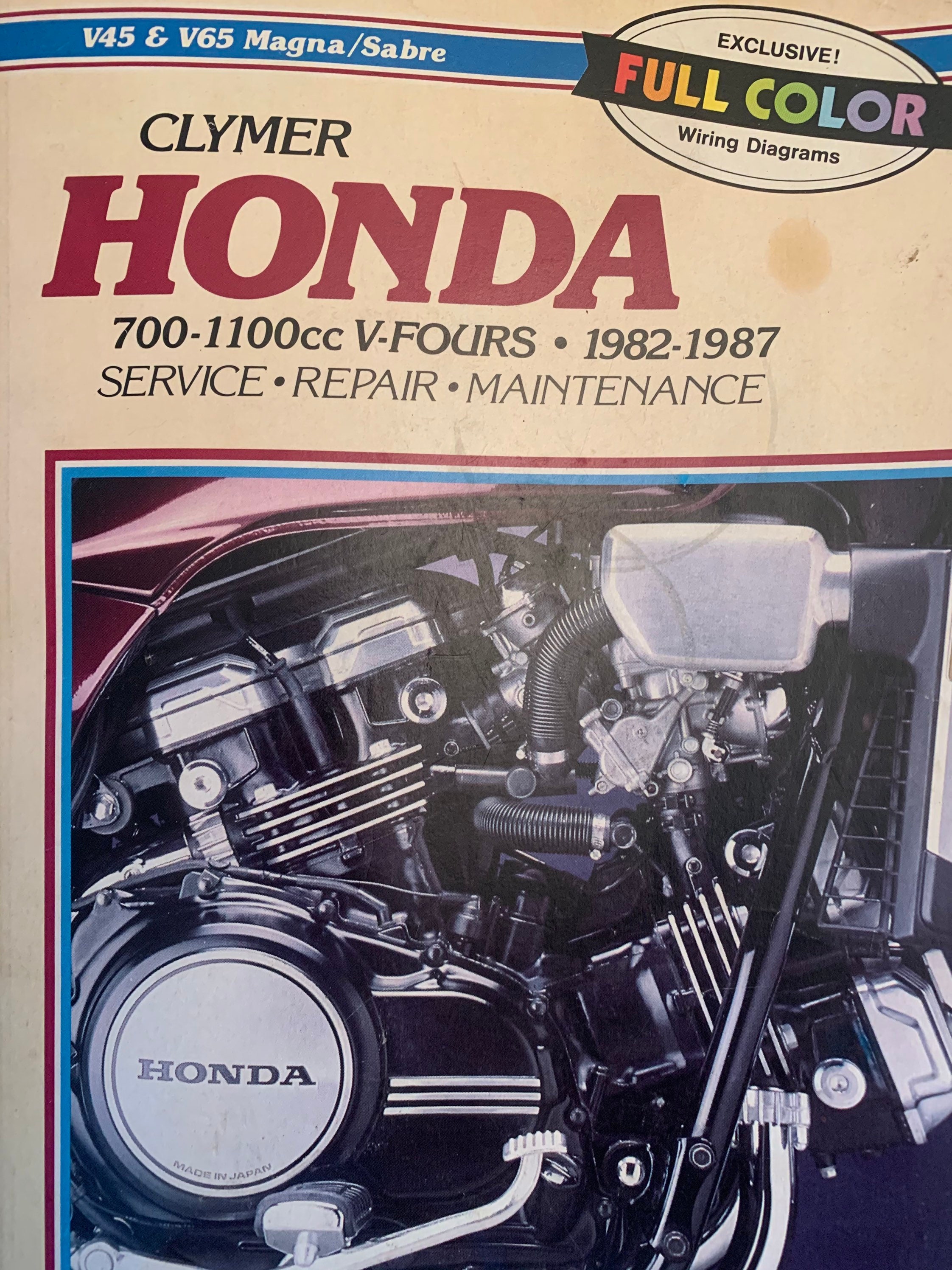 Book Clymer Honda Motorcycle Manual/ 700-1100 ccV-Fours | Etsy