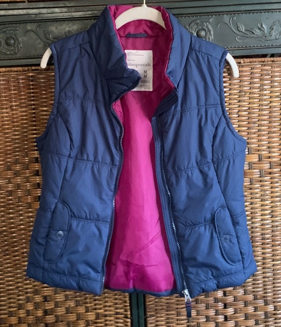 Vest Girls M Aeropostale Navy Purple Etsy