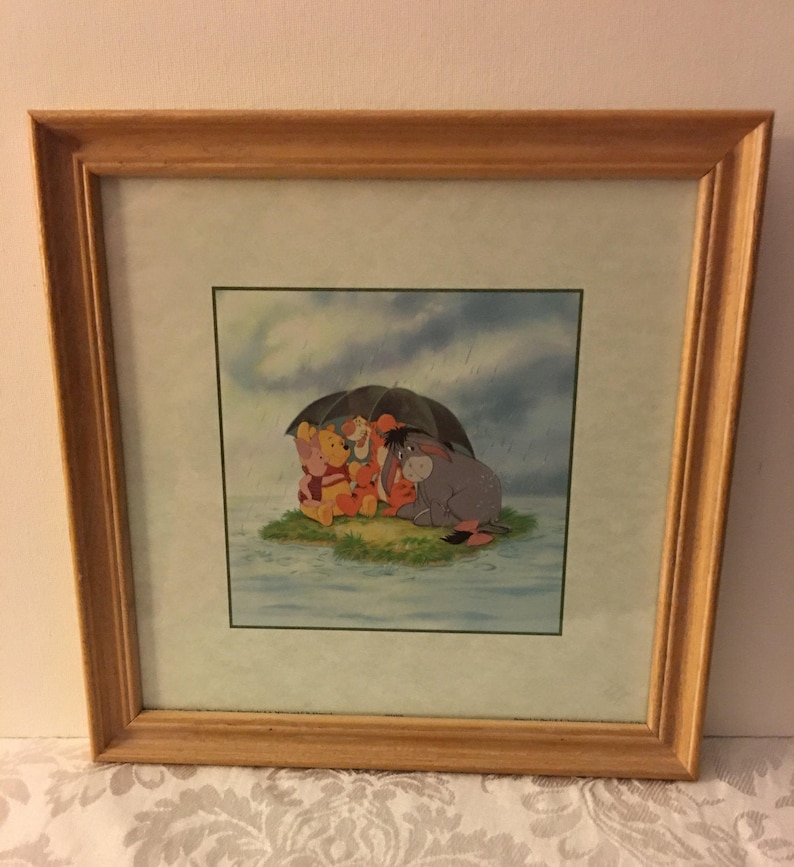 Disney Winnie The Pooh Framed Picture/ FREE SHIPPING | Etsy