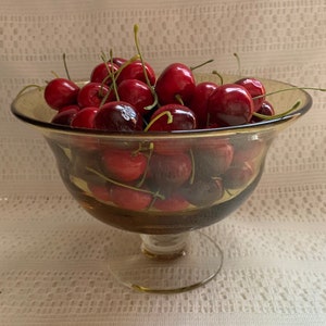 Bowl Glass Golden Footed Clear Glass