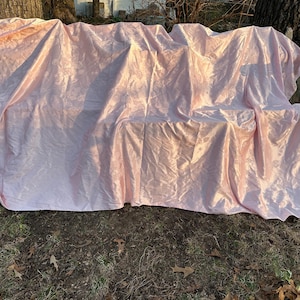 Pink Damask “Spring Tulips” tone on tone Rectangular Tablecloth 102” L