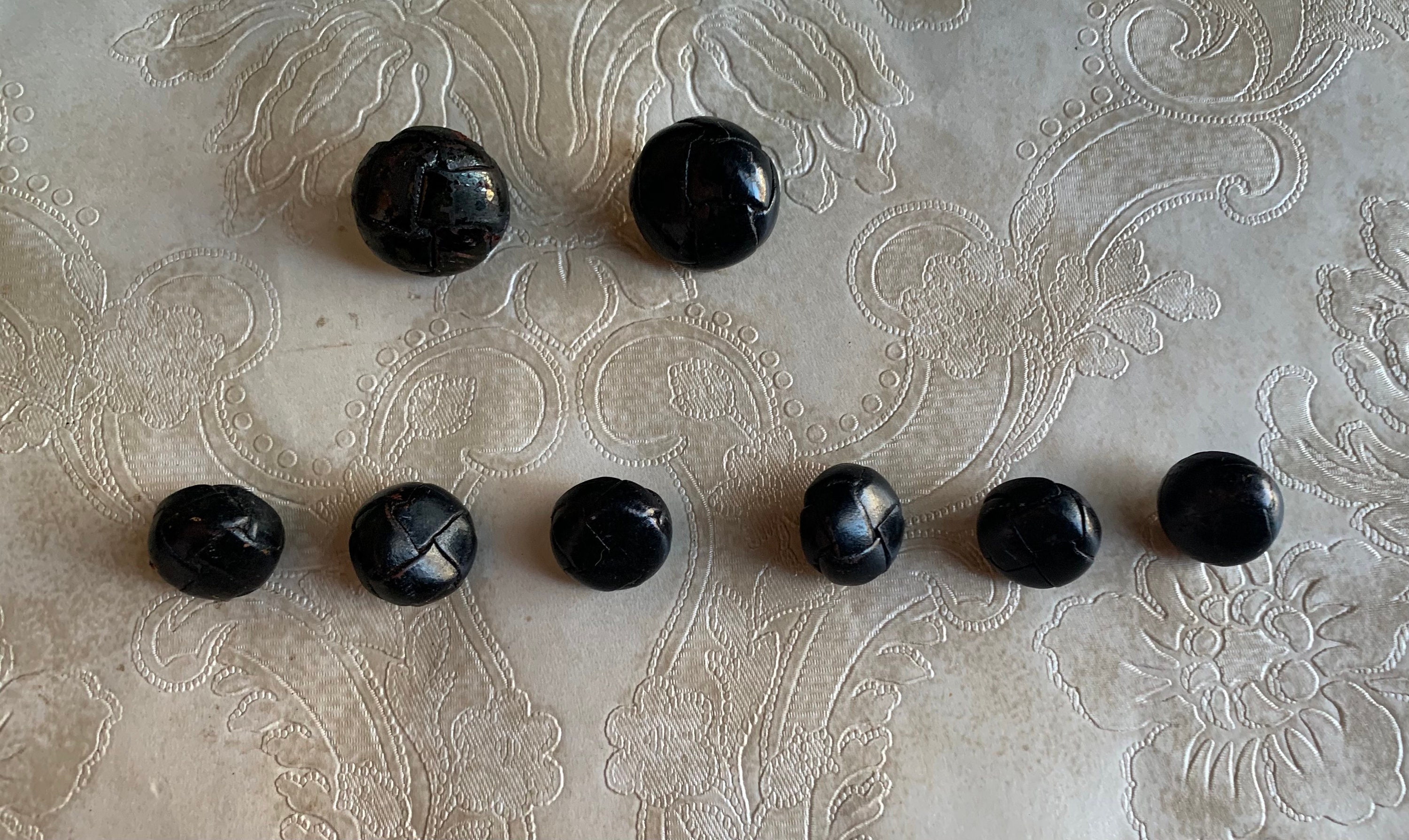 Small Faux Leather Brown Buttons Plastic Sewing Buttons 5/8 