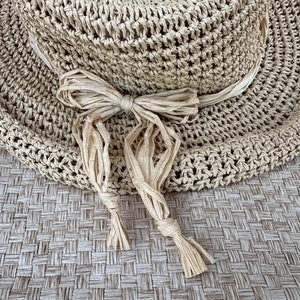 Pale Yellow Raffia Hat - Etsy