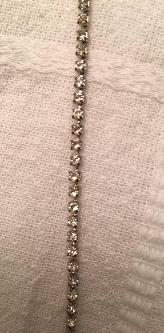 Necklace Rhinestone Tiny Squares - image 8