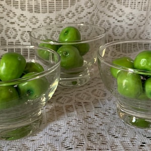 Glass Dessert Bowls Set of 3