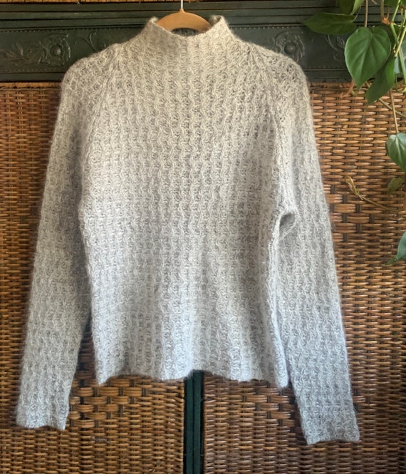 Sweater Gray Mohair Pullover