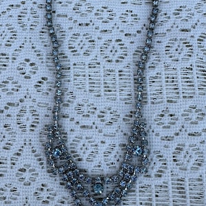 Blue Rhinestone Necklace