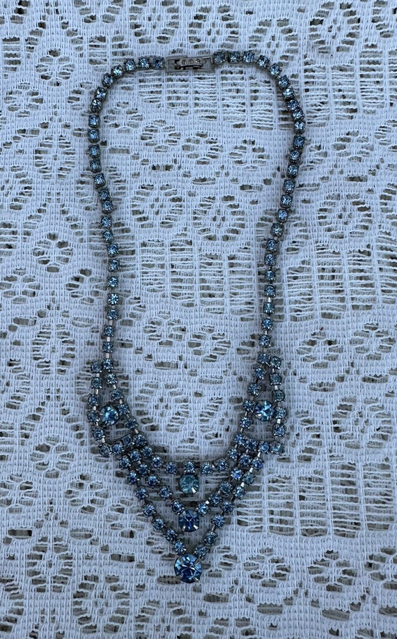 Blue Rhinestone Necklace