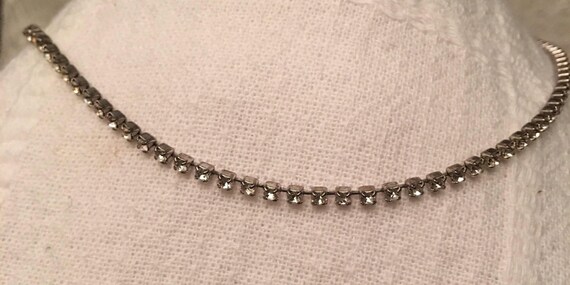 Necklace Rhinestone Tiny Squares - image 1