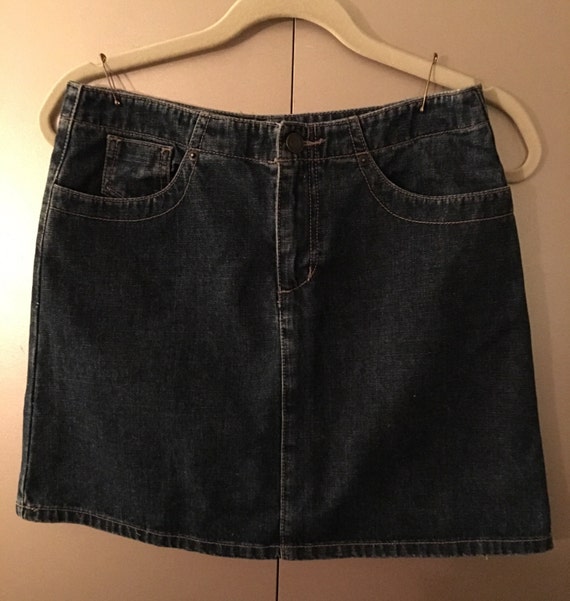 american eagle denim mini skirt