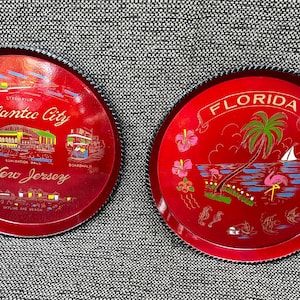 Two Plastic Souvenir Trays Atlantic City Florida image 1