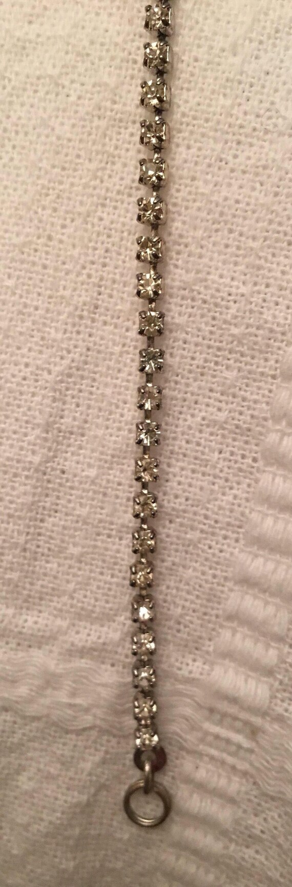 Necklace Rhinestone Tiny Squares - image 6