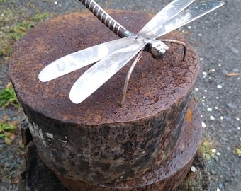 Dragonflies made from recycled materials