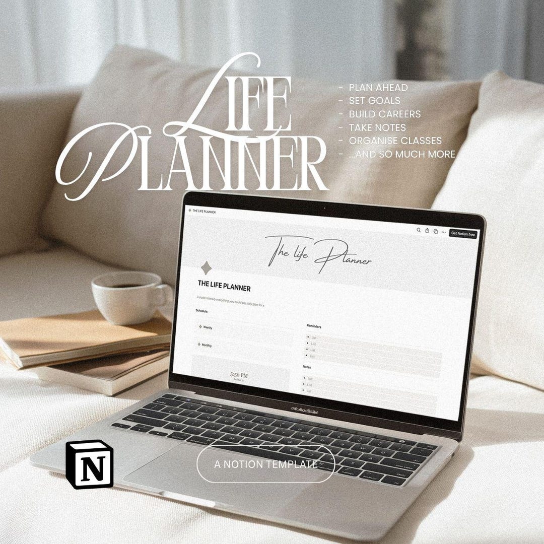 THE ULTIMATE All in One Notion ADHD Life Planner | Ultimate Digital ...