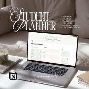 THE BEST All in One Notion ADHD student Planner | Ultimate Digital life Organiser for University, College, or school for study & note taking