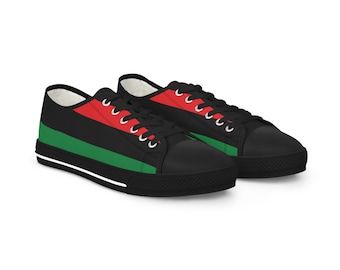 Women's Pan-Africanism Flag  Marcus Garvey  RBG Low Top Sneakers