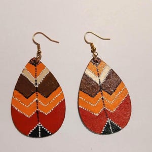 Afrocentric Earrings African Tribal Earrings African Traditional Earrings Indigenous Earrings African Queen Earrings Black Pride Earrings