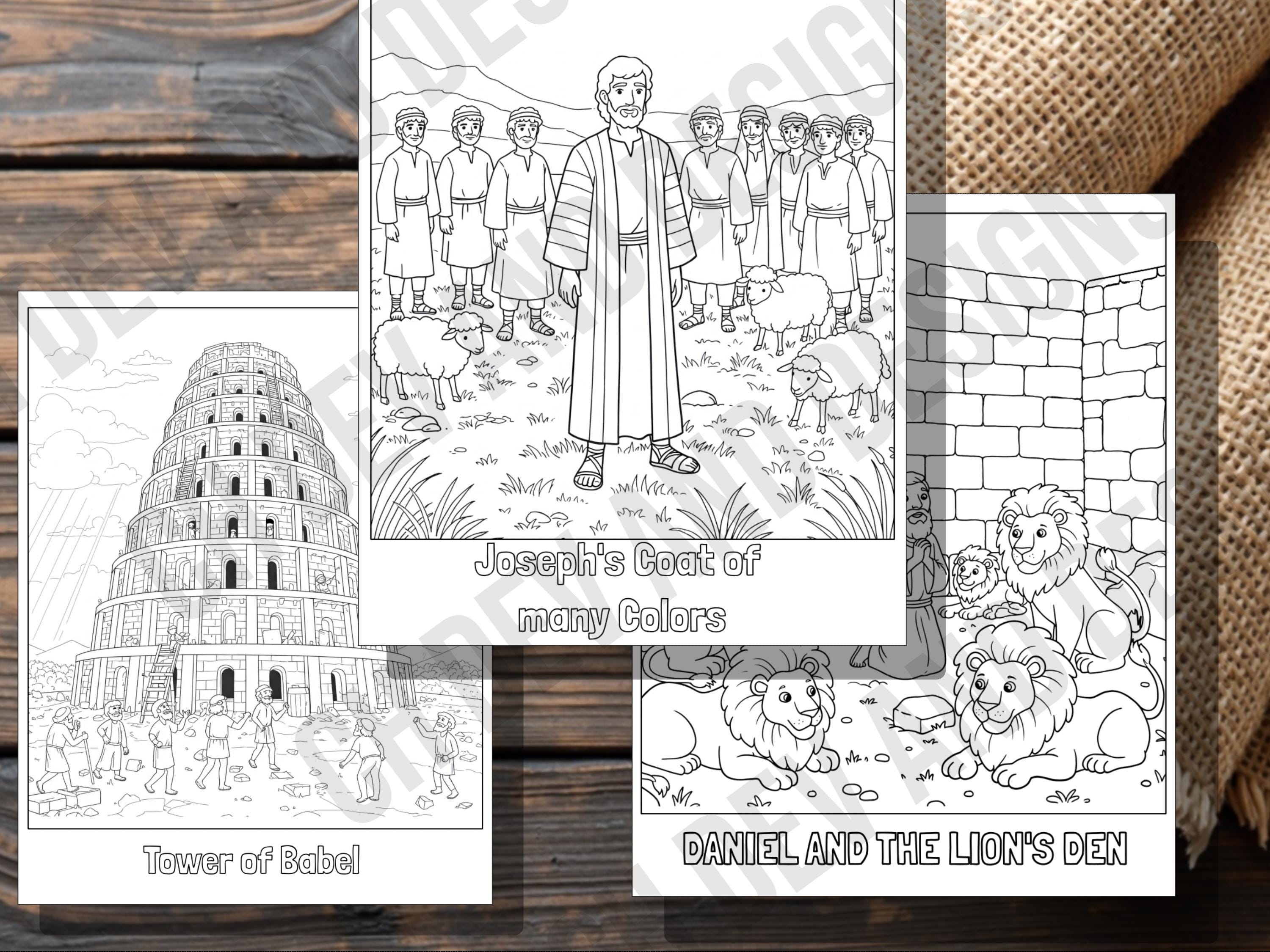 Bible Story Coloring Pages, Christian Printable Bundle for Kids - Etsy