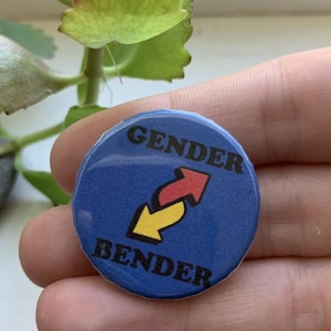 Gender Bender Uno Reverse Pinback Button| Trans Pin| Handmade Pride (1.25")