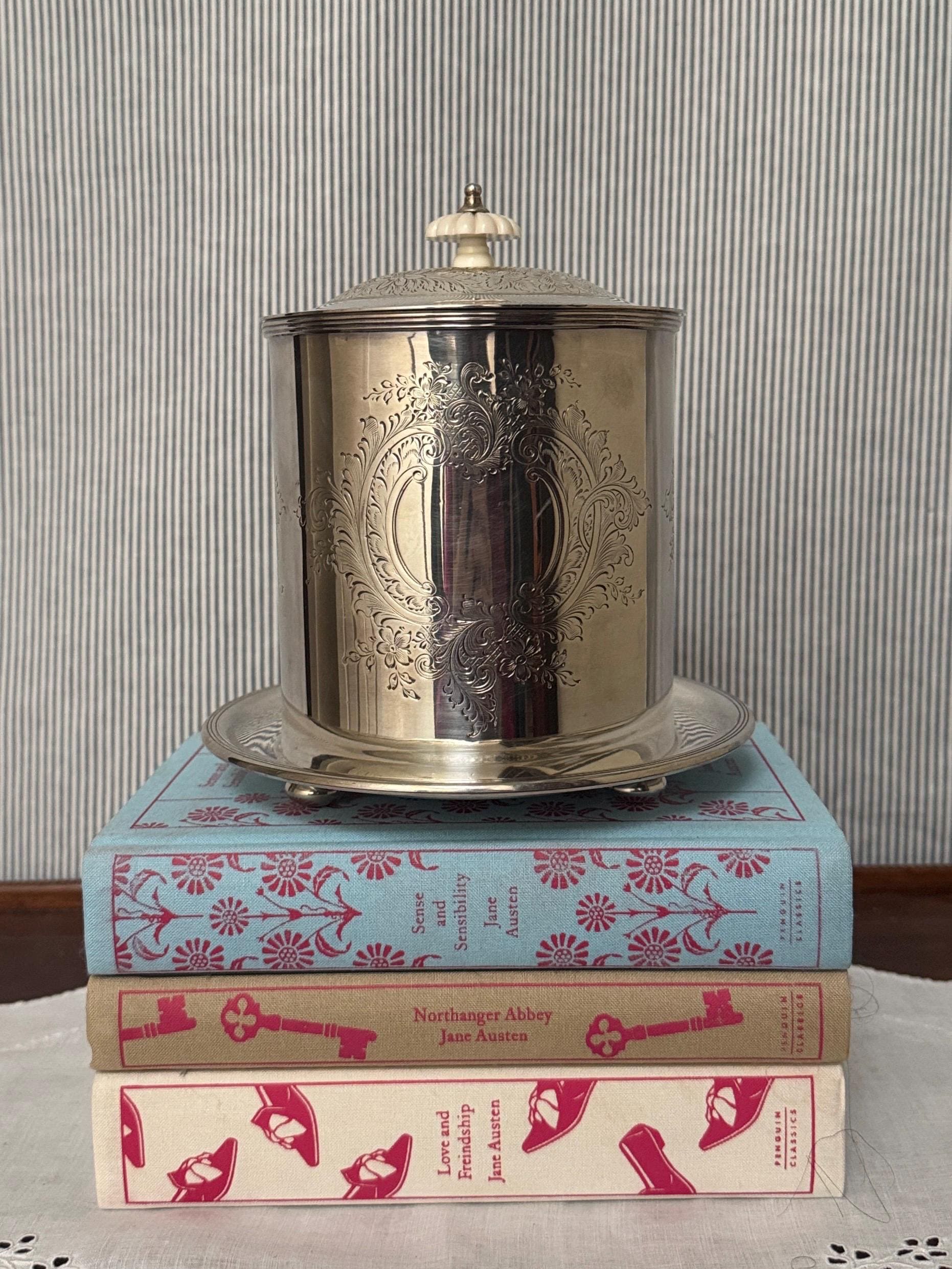Vintage Silver Biscuit Box - Etsy