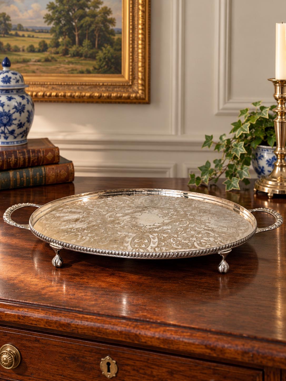 Sheffield Silver Large Tray - Etsy