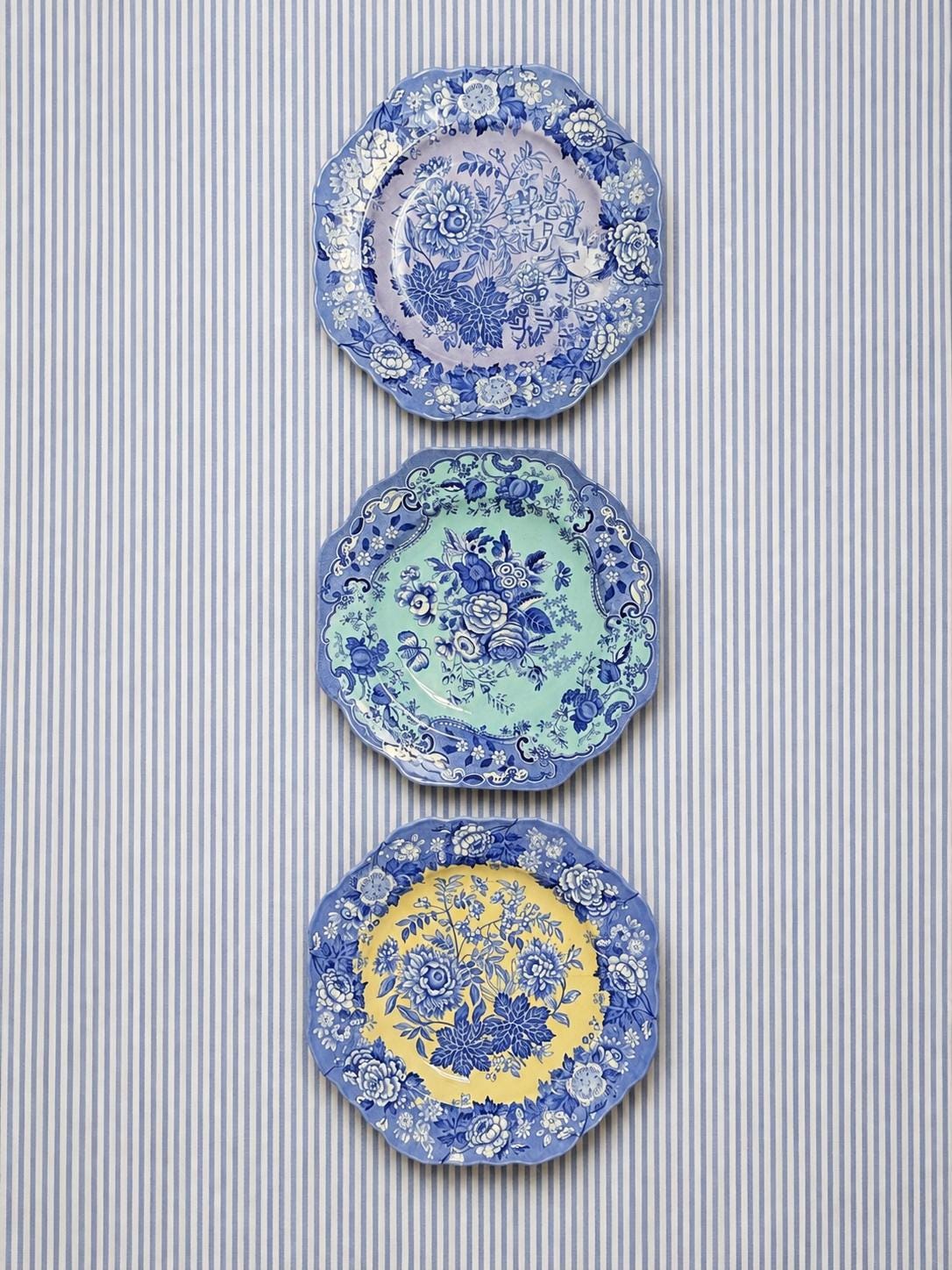 Blue Rose Dinnerware Set - Etsy