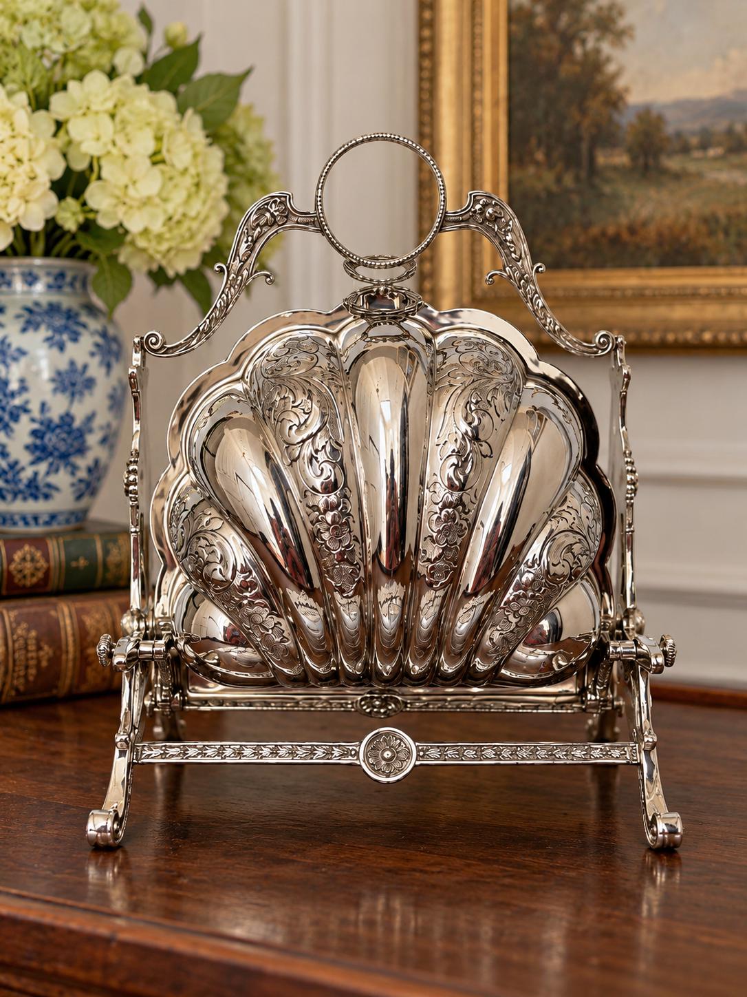Vintage Silver Biscuit Box - Etsy