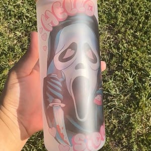 Ghost Face frost glass cup