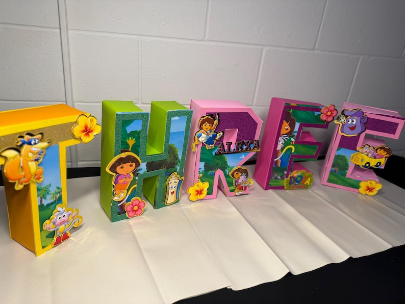 Dora the Explorer 3D Letter - Personalized Party Decor - Etsy