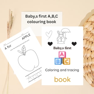 ABC Tracing & Coloring Book for Toddlers | Learn Letters | Baby’s First Alphabet | Educational Printable | Instant Download