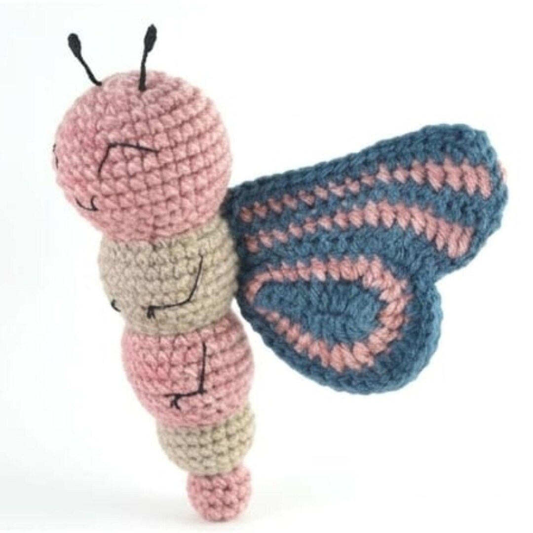 Spring Insect Toy Butterfly Crochet Pattern PDF – Colorful Amigurumi Butterfly Plush (18 ...