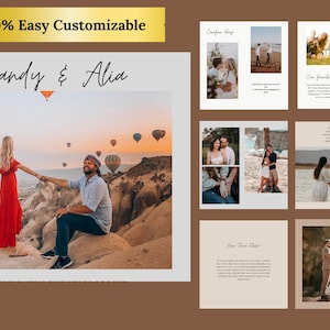 Couple Magazine Template | Personalized Anniversary Gift for Him & Her | Canva Photo Book | Engagement, Wedding, Valentine’s Gift