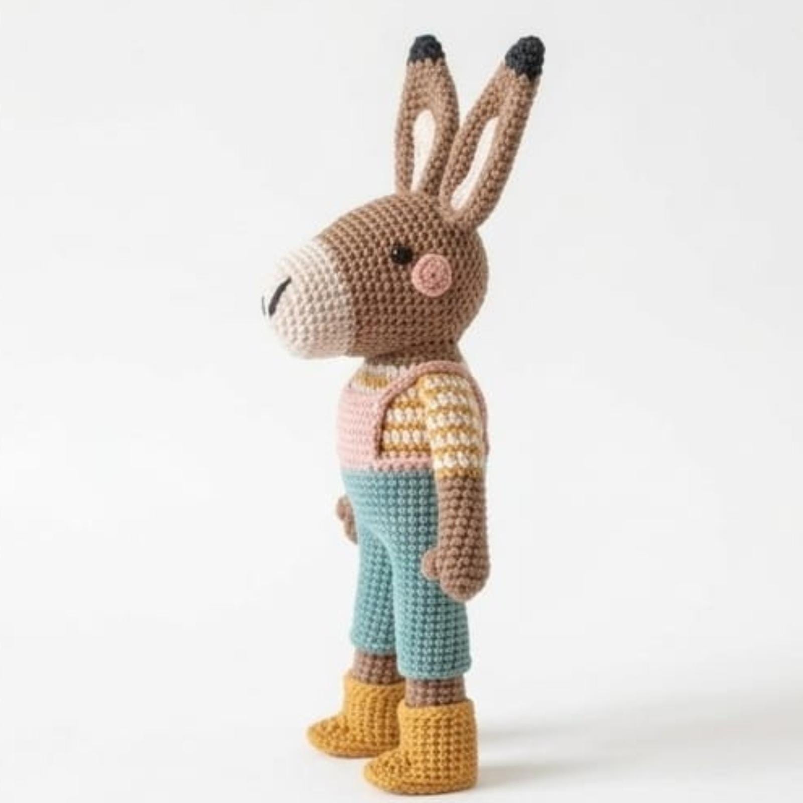 30 Donkey Crochet Patterns for Farm Animal Fans, Gifts, and Nursery Decor 22 Donkey in Outfit Crochet Pattern