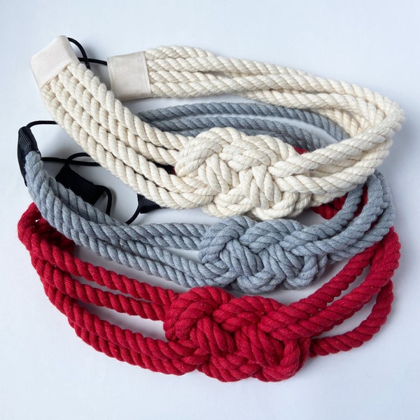 Sailor knot headband, nautical, cotton, rope, beach headband, Celtic knot, knotted, beach wedding,