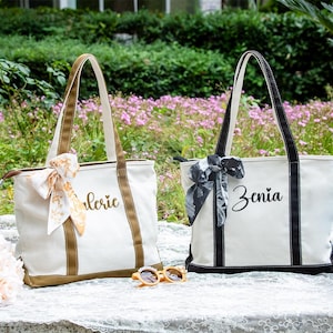 Custom Tote Bag with initials,Personalised LOGO Tote Bag,Monogram Canvas Tote Bag,Name Tote Bag,Bridesmaid Gift Bag,Bachelorette Gift,