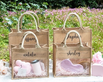 Bolsa de arpillera personalizada, regalo personalizado para despedida de soltera, regalo para mamá