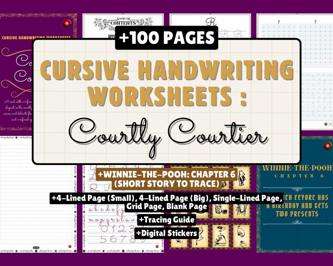 Court In Cursive Cursive Handwriting Worksheets | Courtly Courtier | Calligraphy ...