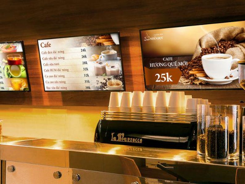 Menu Counter Sign Fast Food Menu Board Spotlight - Coffee, Restaurant, Wedding Sign, Menu ...