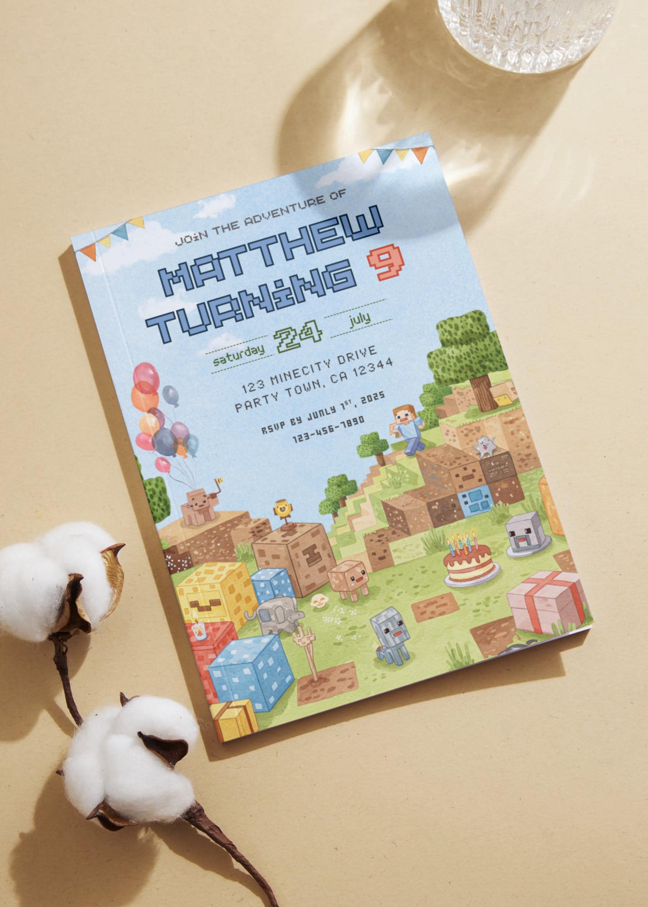 Minecraft Block Party Invite