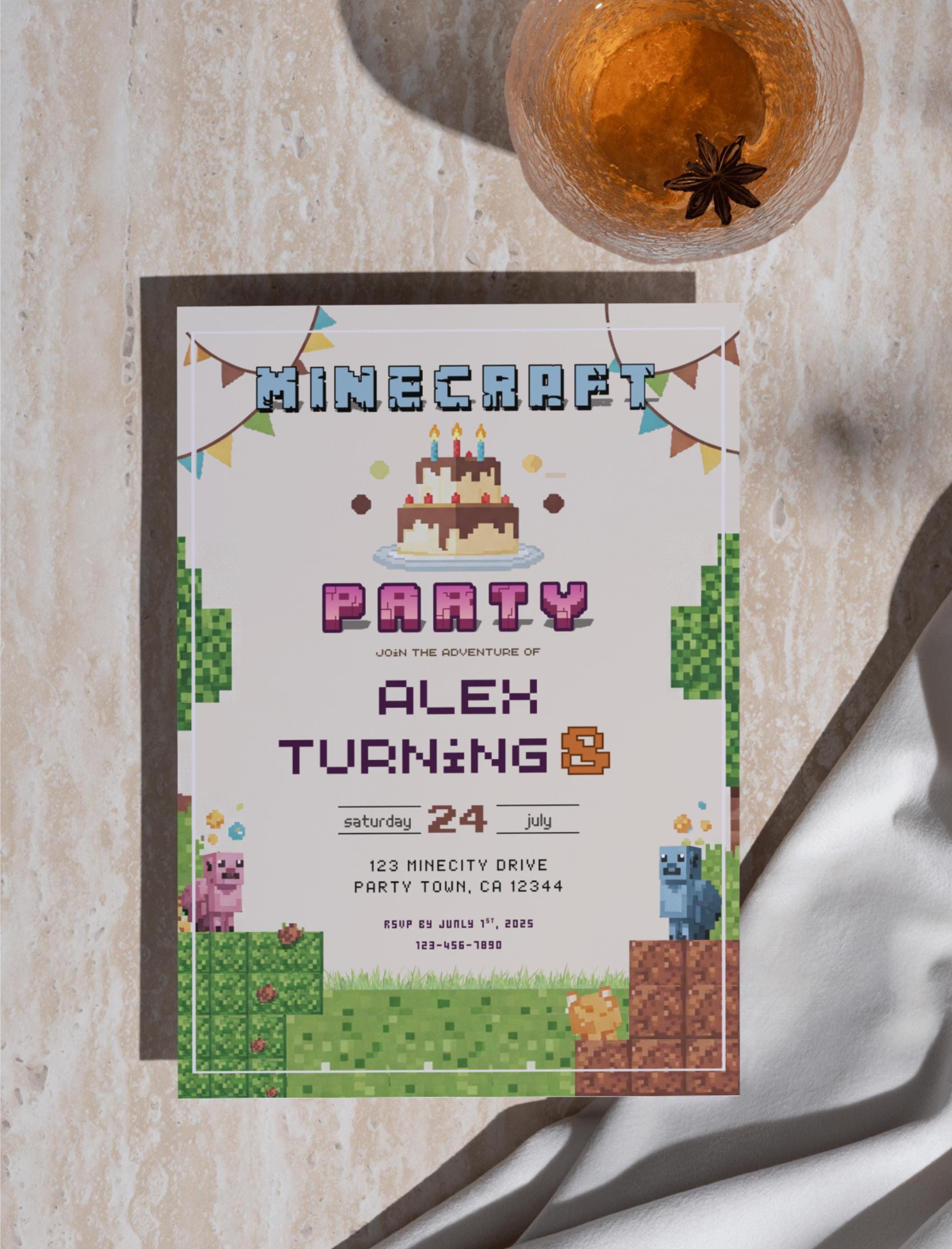 Pixel-Inspired Invitation